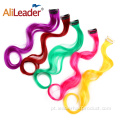 Clipe de cabelo encaracolado Ombre colorido em apliques para volume